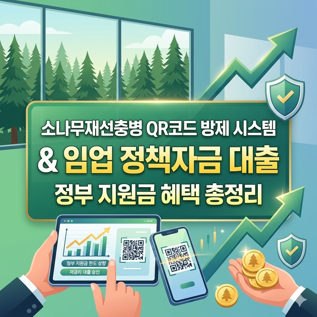 소나무재선충병 QR코드 방제 시스템 활용 가이드 및 임업 사업자 정책 지원금 대출 혜택 총정리