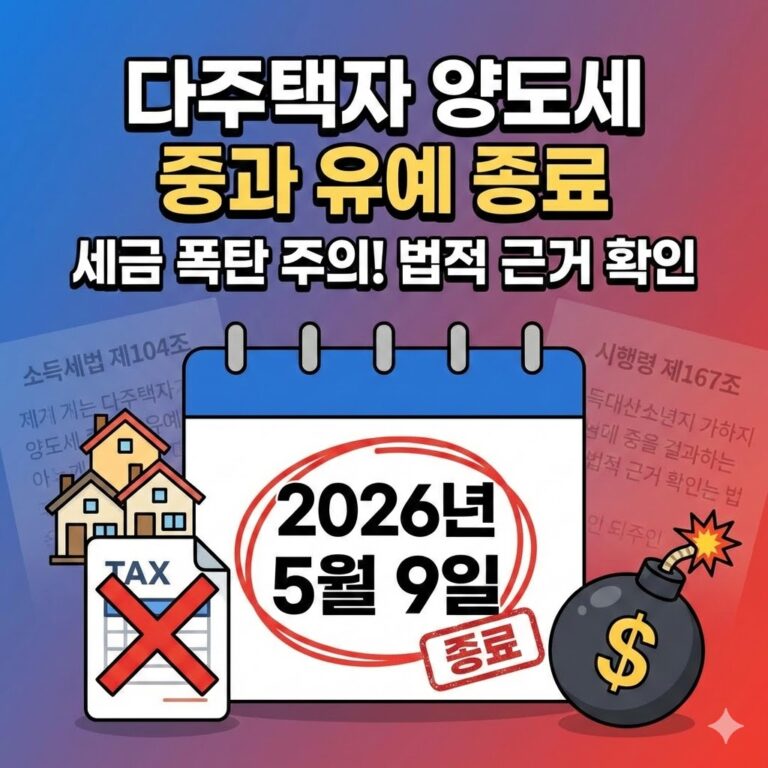 2026년다주택자양도세중과세율정리
