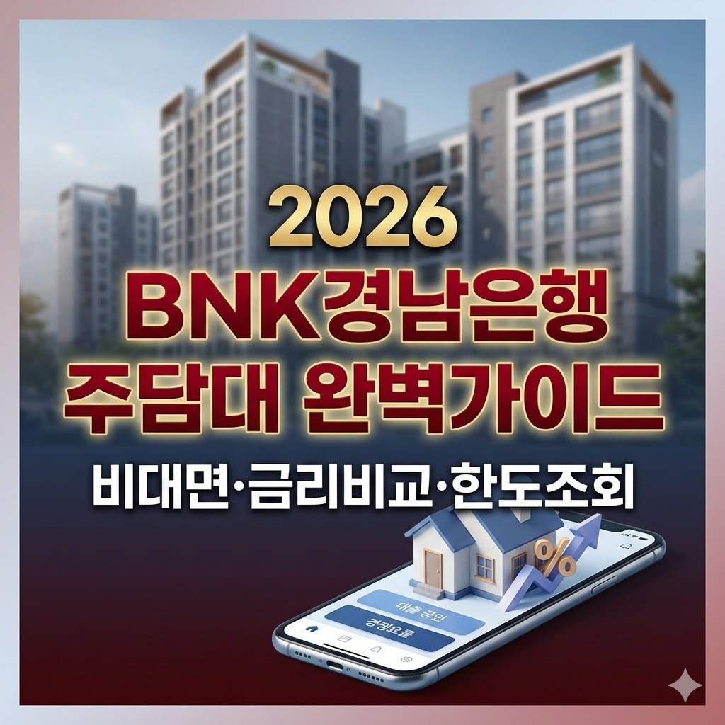 2026년 BNK경남은행 BNK모바일주택담보대출 금리 한도 및 이자 절감 대환 가이드