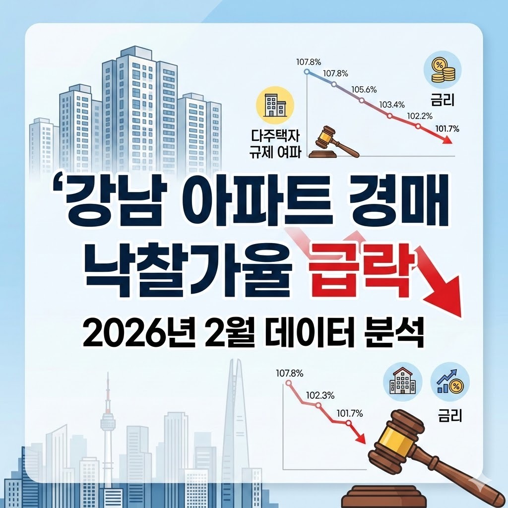 강남 아파트 경매 낙찰가율 급락 분석