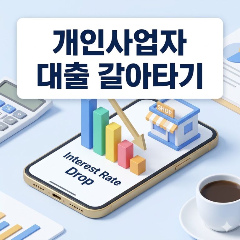 개인사업자 신용대출 갈아타기 스마트폰 신청 방법 및 은행별 금리 비교