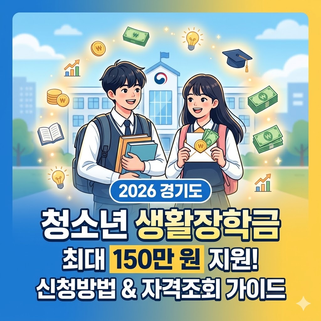 경기도 청소년 생활장학금 신청 방법 및 자격 조건, 최대150만원 혜택 총정리