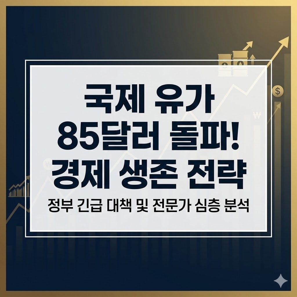 국제 유가 85달러 돌파! 고물가·고금리·고환율 '3중고' 시대 서민 경제 생존 전략 및 정부 대책 총정리