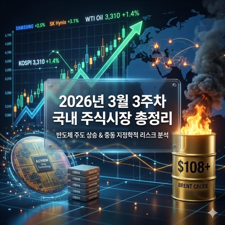 이번 주 국내 주식시장 전망: 삼성전자 HBM4E 공개와 중동 전쟁 유가 폭등 사이 '반등의 열쇠'는