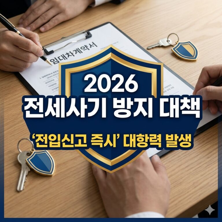 임차인 대항력 '전입 신고 즉시' 발생! 2026 전세사기 방지 대책 핵심 요약 및 안심전세 앱 활용법