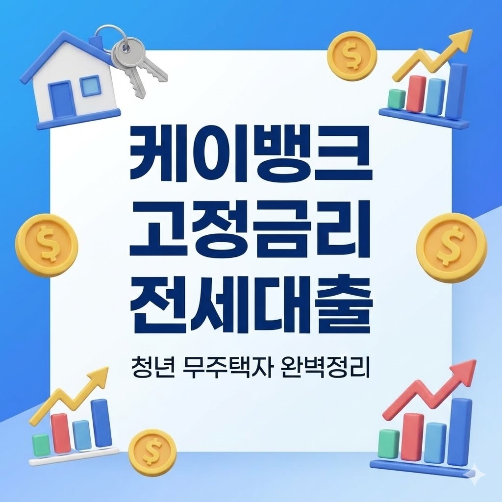 케이뱅크 고정금리 전세대출 전월세보증금 한도 조건 금리 완벽 정리 (청년 이자 부담 뚝!) 2026 최신