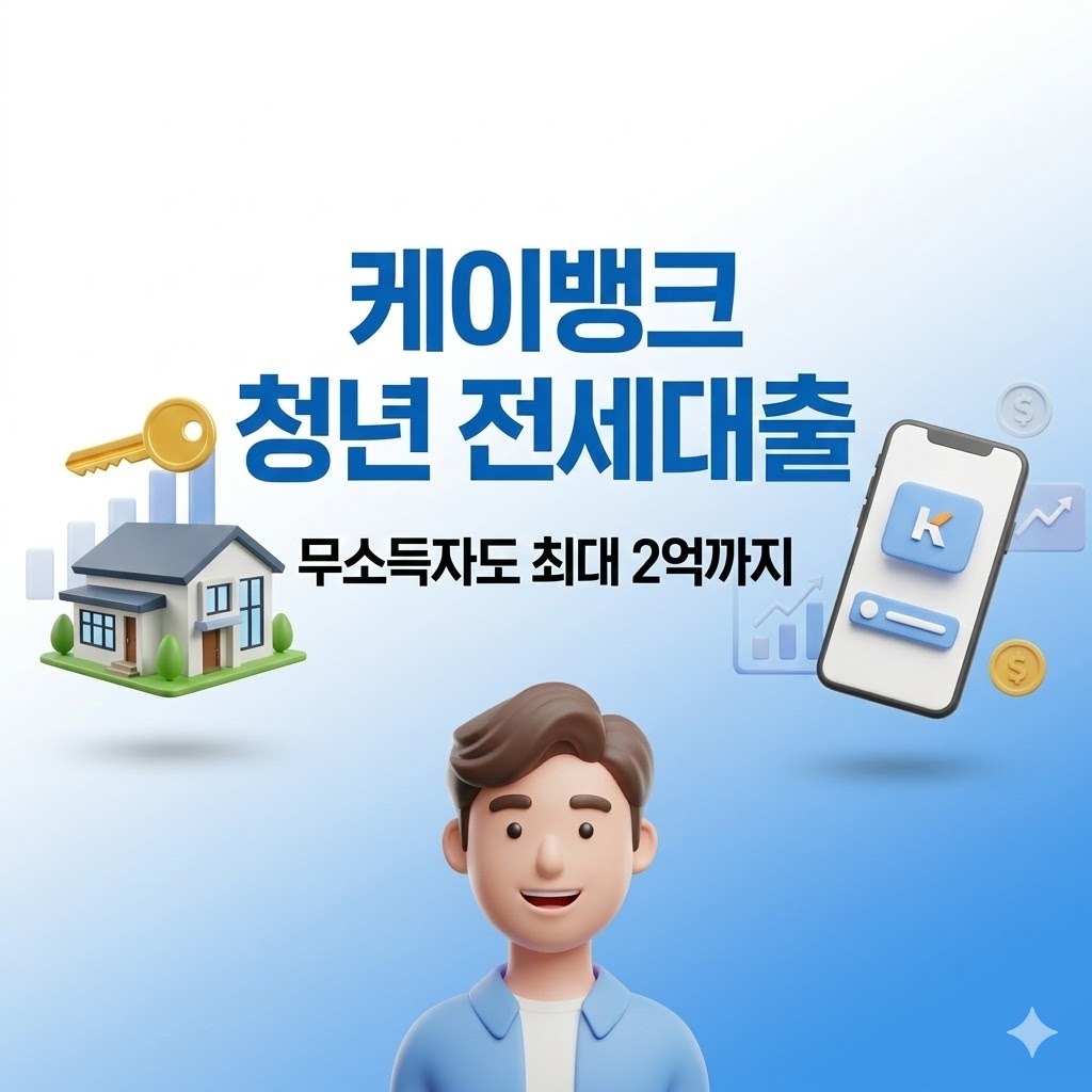 케이뱅크 청년 전월세보증금 대출 조건 한도 금리 총정리 (무소득자 신청 가이드) 2026 최신