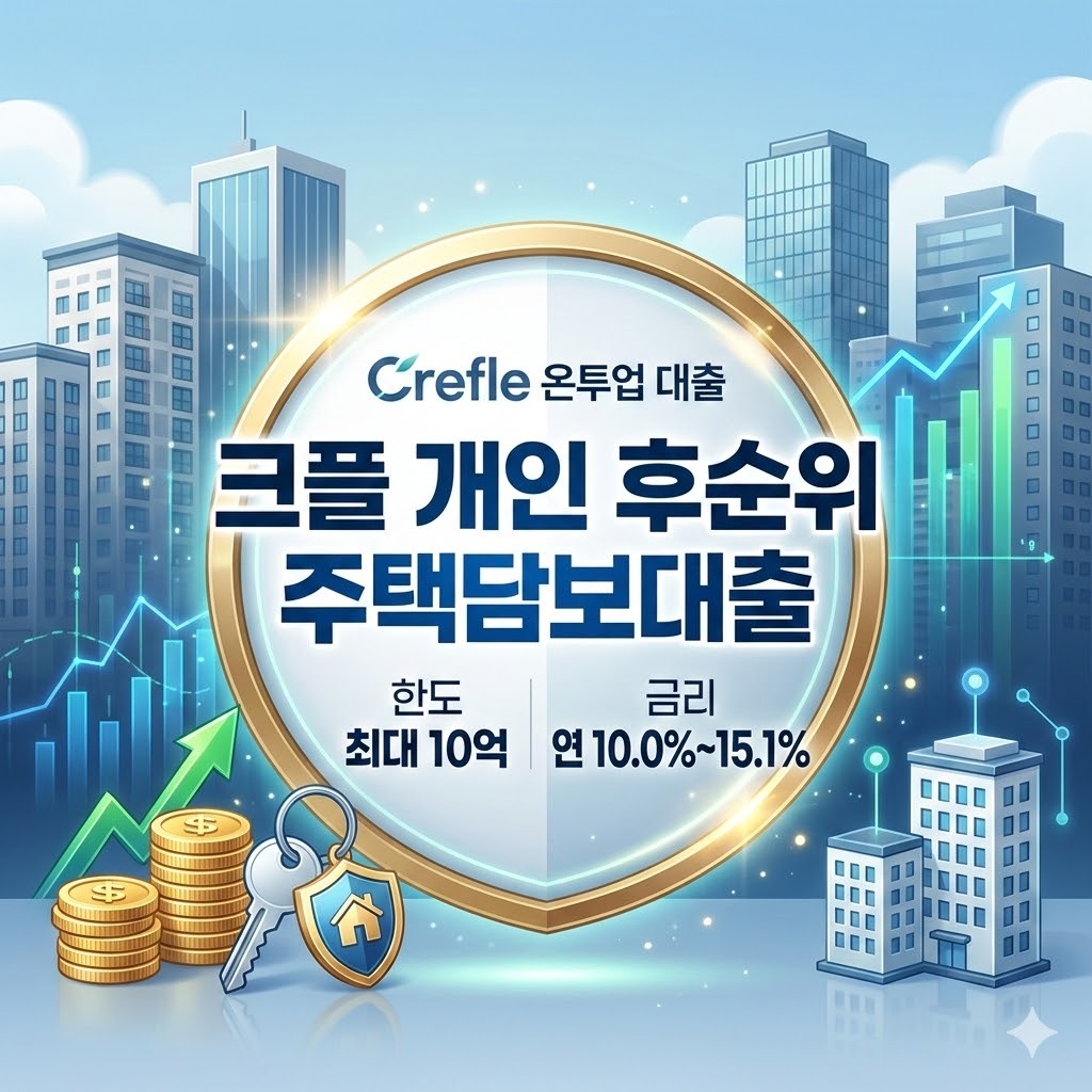 크플 개인 후순위 주택담보대출 한도 금리 및 조건 완벽 가이드