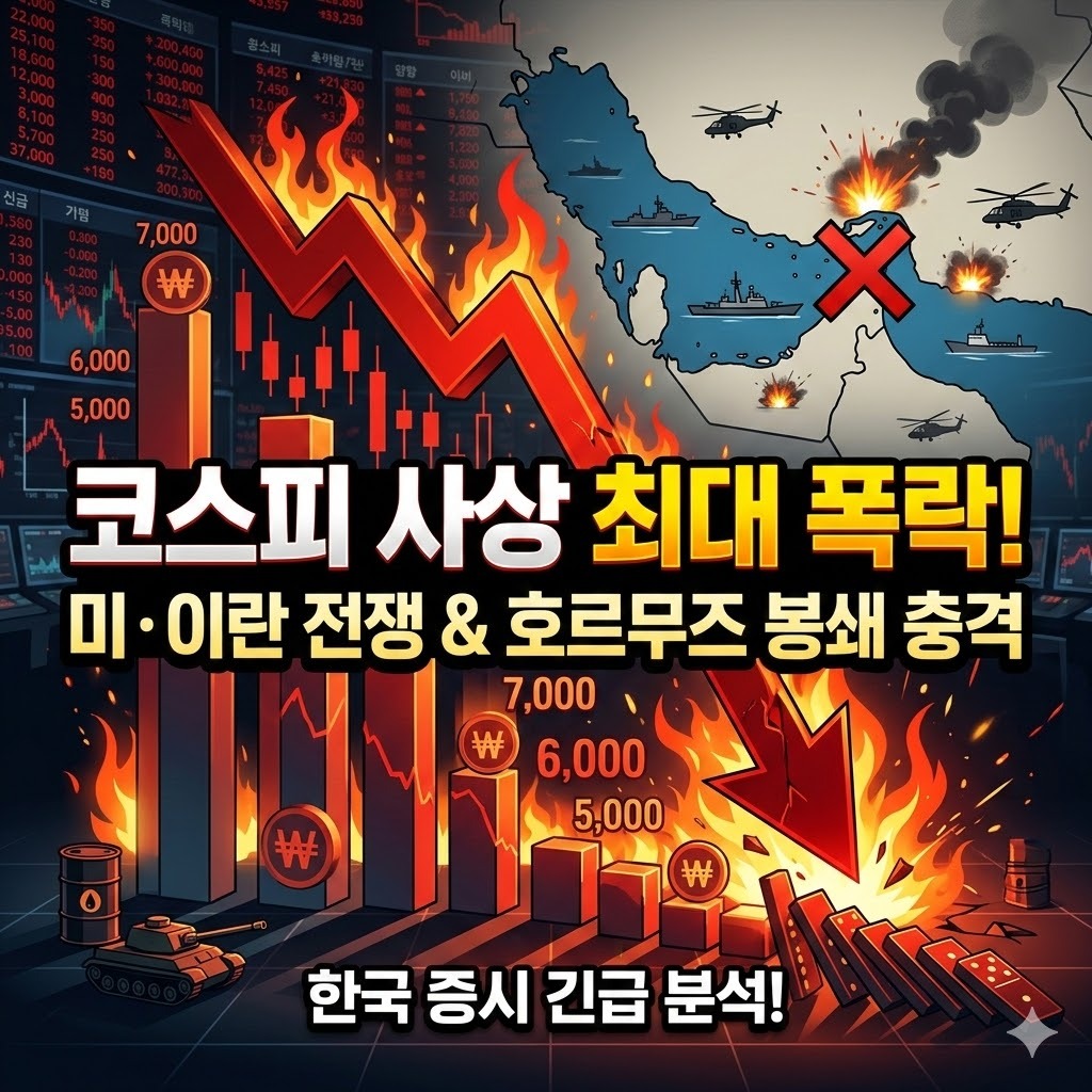 한국 증시 코스피 사상 최대 폭락 이유