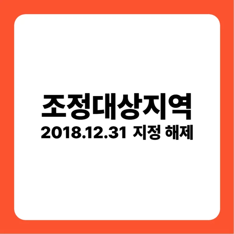 조정대상지역 지정 해제(2018-12-31)