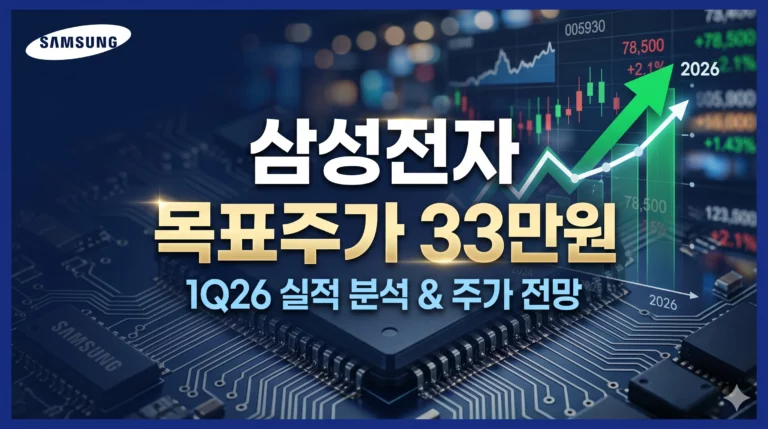 삼성전자 주가 전망 2026 — 목표주가 33만원 상향, 지금 매수해도 될까? 1Q26 실적 완전 분석
