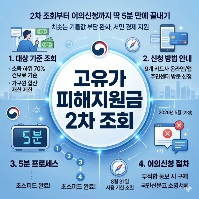 고유가 피해지원금 2차 조회부터 이의신청까지 딱 5분 만에 끝내기