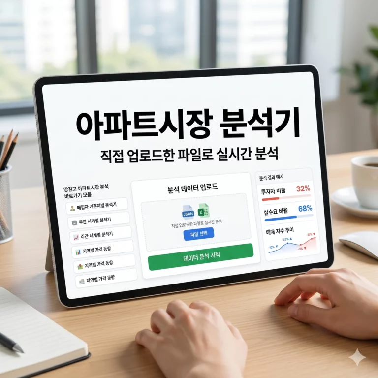 아파트시장 분석 페이지 바로가기 | 부동산 원본 데이터 자동 분석기 활용법