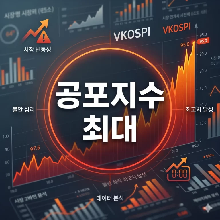 한국형 공포지수 VKOSPI 사상 최고치 돌파 현황 및 실시간 변동성 지표 조회 대응 가이드