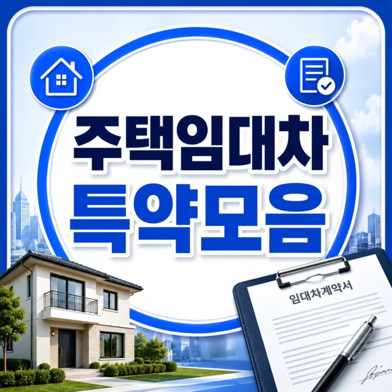 주택임대차 특약 모음 2026 임대인·임차인 필수 조항 총정리