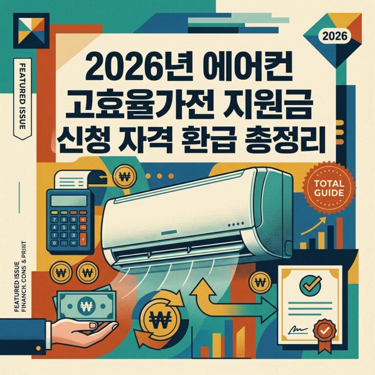 2026년 에어컨 고효율가전 지원금 신청 자격 및 환급 총정리