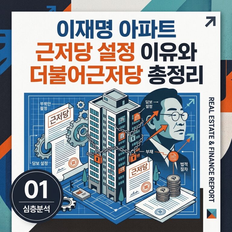 이재명 아파트 근저당 설정 이유와 더불어근저당 총정리
