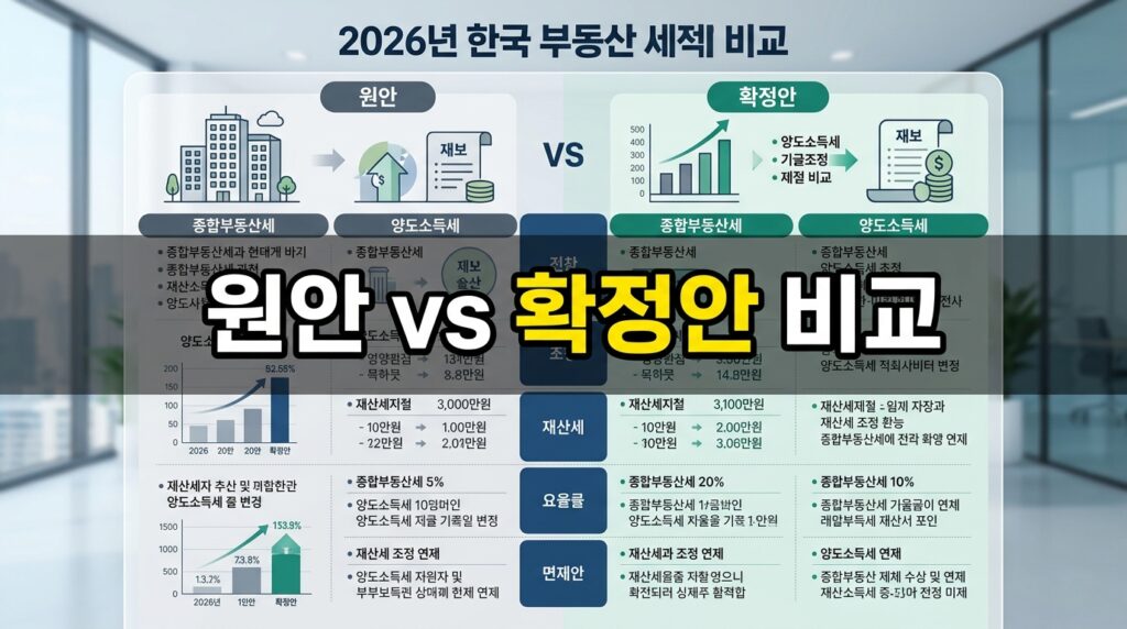 세제개편안 원안 vs 확정안 비교 - 9월 1일 무엇이 바뀌었고 언제부터 적용되나