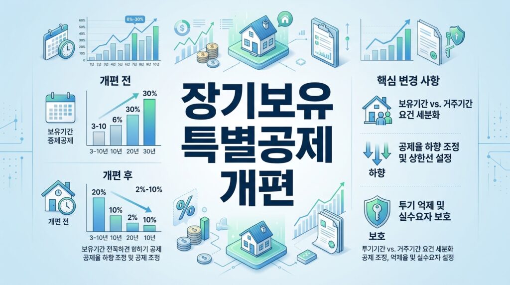 장기보유특별공제 개편 총정리! '장기거주 소득공제'로 바뀐다