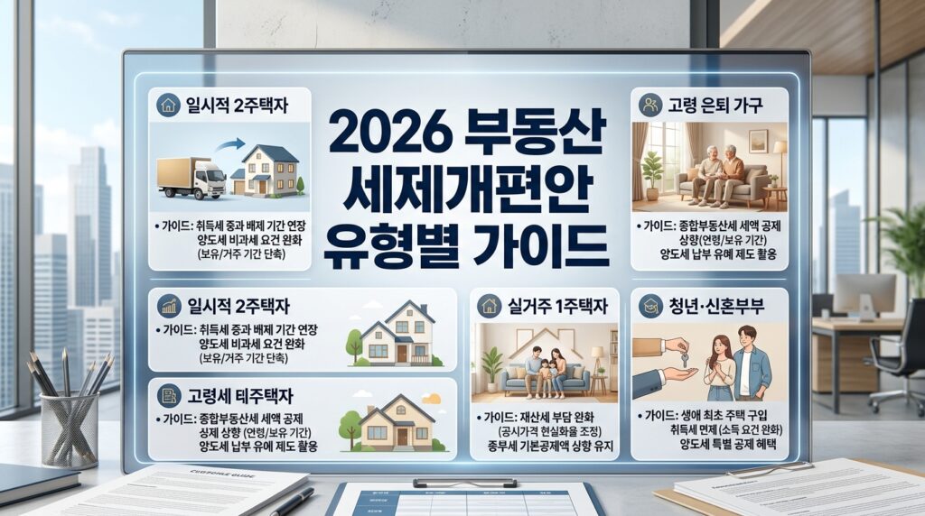 2026 부동산 세제개편안, 내 상황엔 뭐가 바뀔까? 유형별 체크리스트와 진행 상황 총정리