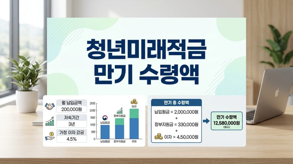 청년미래적금 만기 수령액 계산기, 우대형·일반형 2,255만원 실수령액과 납입 누락·중도해지 손익 총정리
