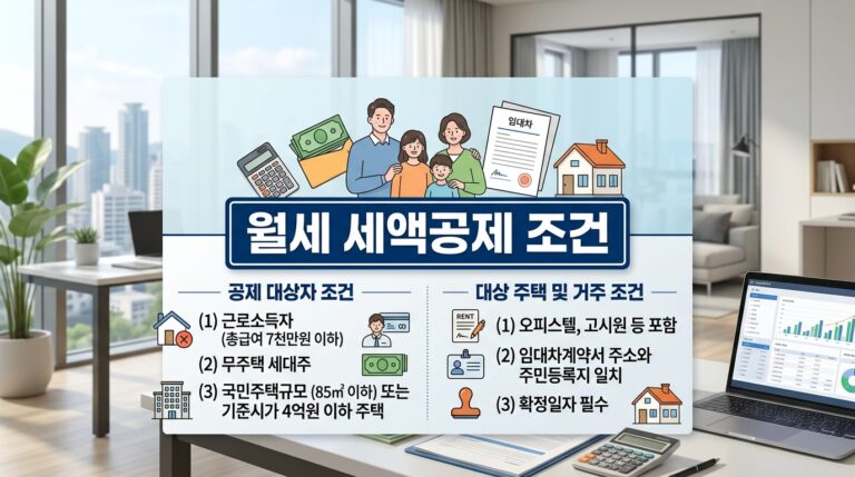 월세 세액공제 조건 총정리: 집주인 동의 없이 최대 170만 원 환급받는 서류와 전세대출 공제법