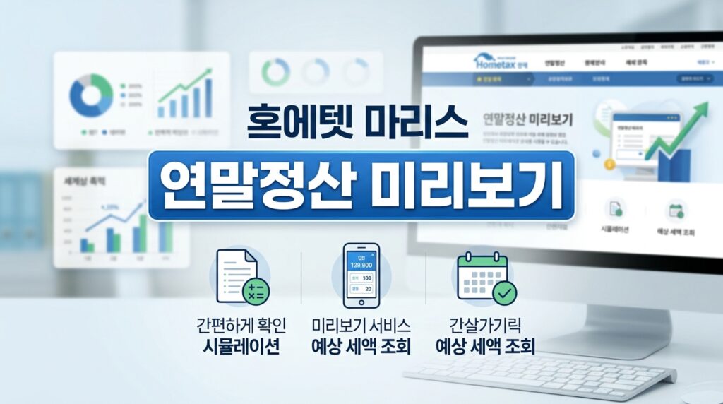 홈택스 연말정산 미리보기 조회 방법: 메뉴가 안 보이는 이유와 1~9월 카드 환급액 계산법