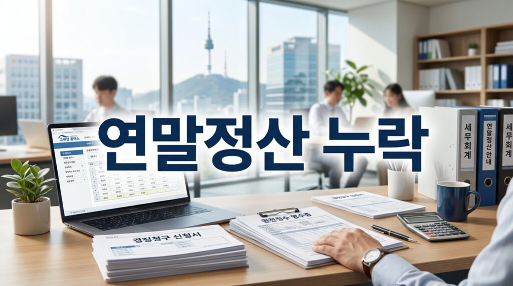 연말정산 누락 대처법: 5월 종합소득세 신고와 5년 경정청구 환급 신청 순서 총정리