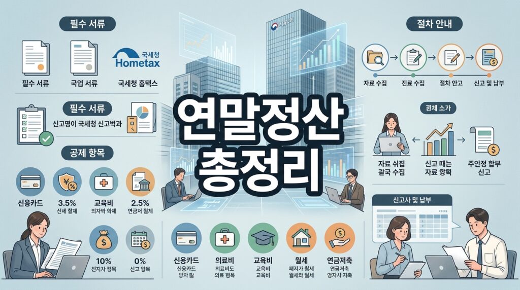 직장인 연말정산 A to Z 총정리: 13월의 월급 만드는 공제 항목과 절세 로드맵 (2026년 귀속)