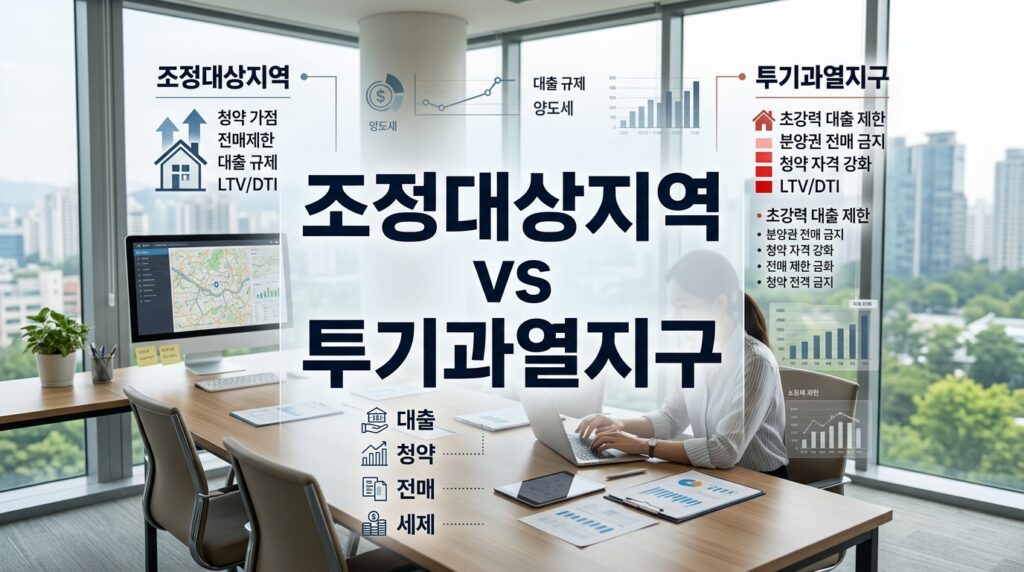 조정대상지역 vs 투기과열지구 vs 토지거래허가구역 차이: 우리 동네 규제 확인하는 법 (2026년)