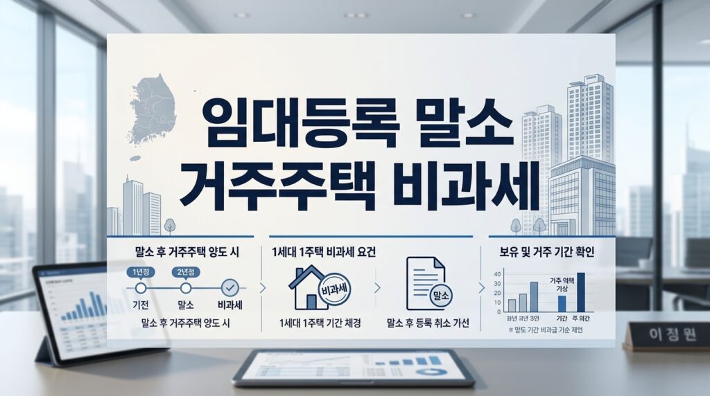 임대등록 자동·자진 말소됐다면: 5년 안에 거주주택 팔아야 비과세