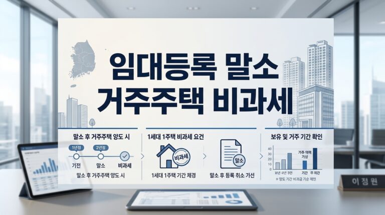 임대등록 자동·자진 말소됐다면: 5년 안에 거주주택 팔아야 비과세
