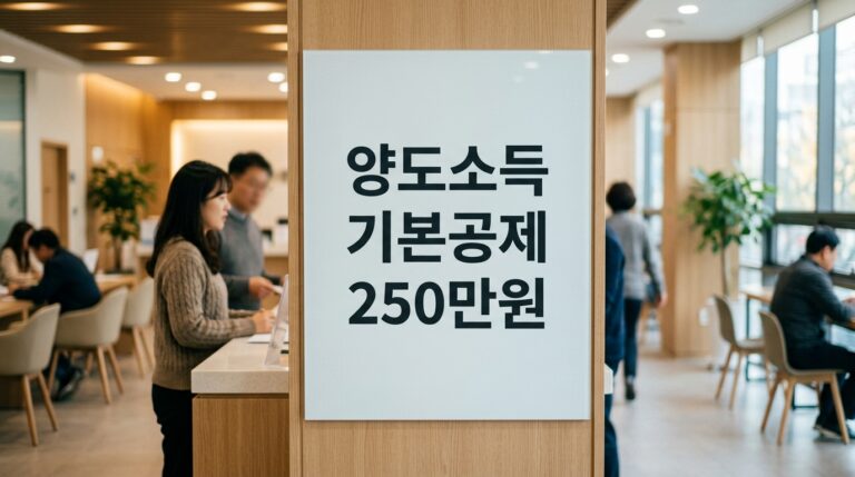 양도소득 기본공제 250만원: 한 해 2채 팔면? 부부는 500만원