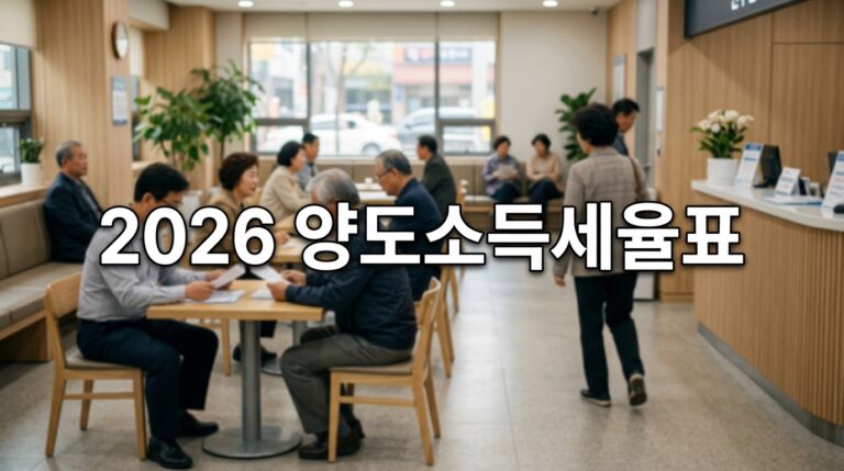 2026 양도소득세율표: 과표만 알면 10초 계산, 누진공제 6~45%