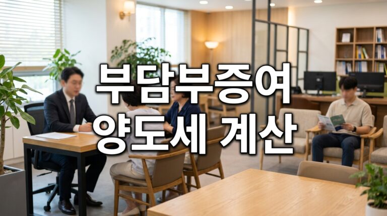 부담부증여 양도세 계산: 전세 끼고 자녀에게 증여하면 세금 얼마?