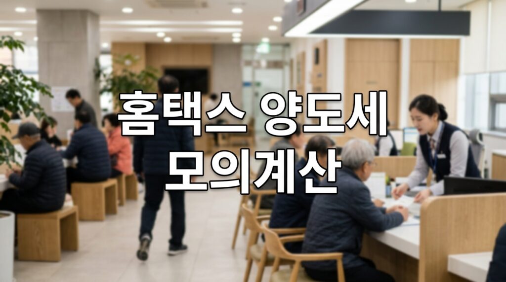 홈택스 양도세 모의계산 사용법: 세무사 상담 전 5분 만에 내 세금 확인