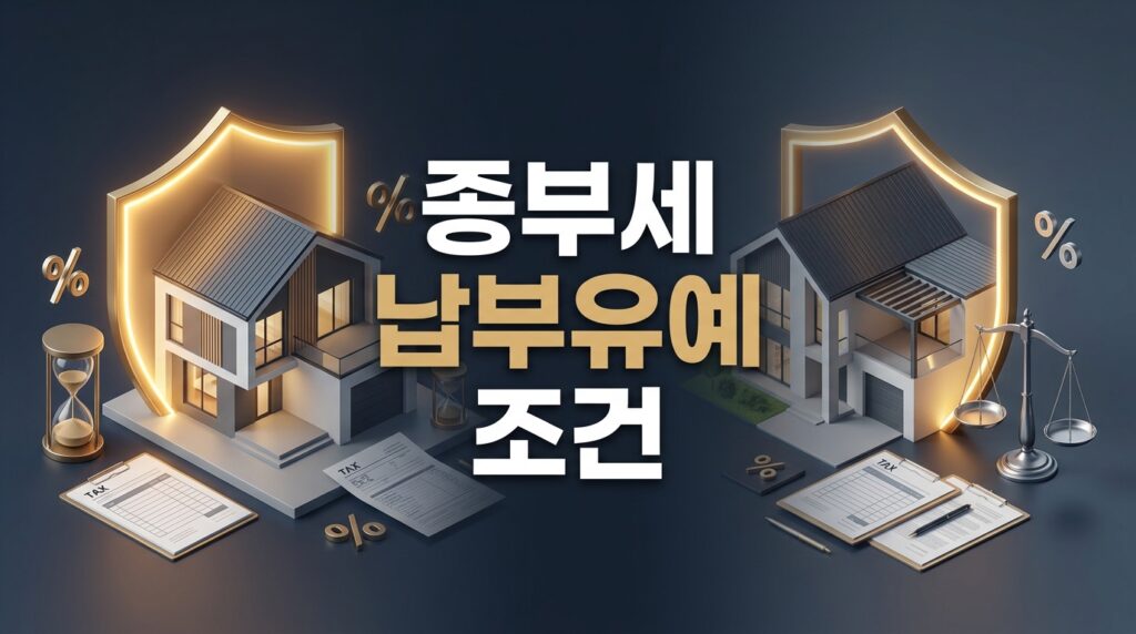 종부세 납부유예 신청 자격: 60세 이상·1주택자 세금 납부 미루는 조건 총정리