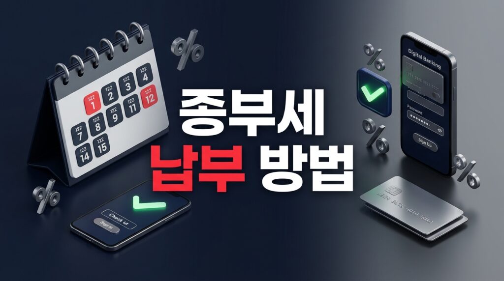 종부세 납부 방법 총정리: 홈택스 고지서 조회부터 6개월 무이자 분납 신청까지