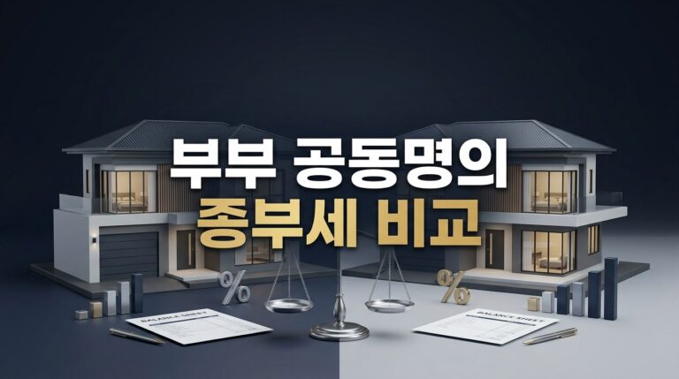 부부 공동명의 종부세 유불리 비교: 단독명의와 차이 및 2027 개편안 영향