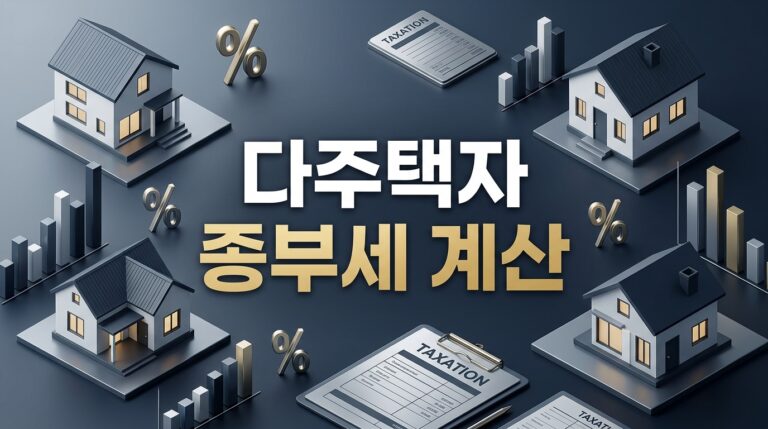 다주택자 종부세 계산 및 세율표: 2주택·3주택 중과세 피하고 절세하는 3가지