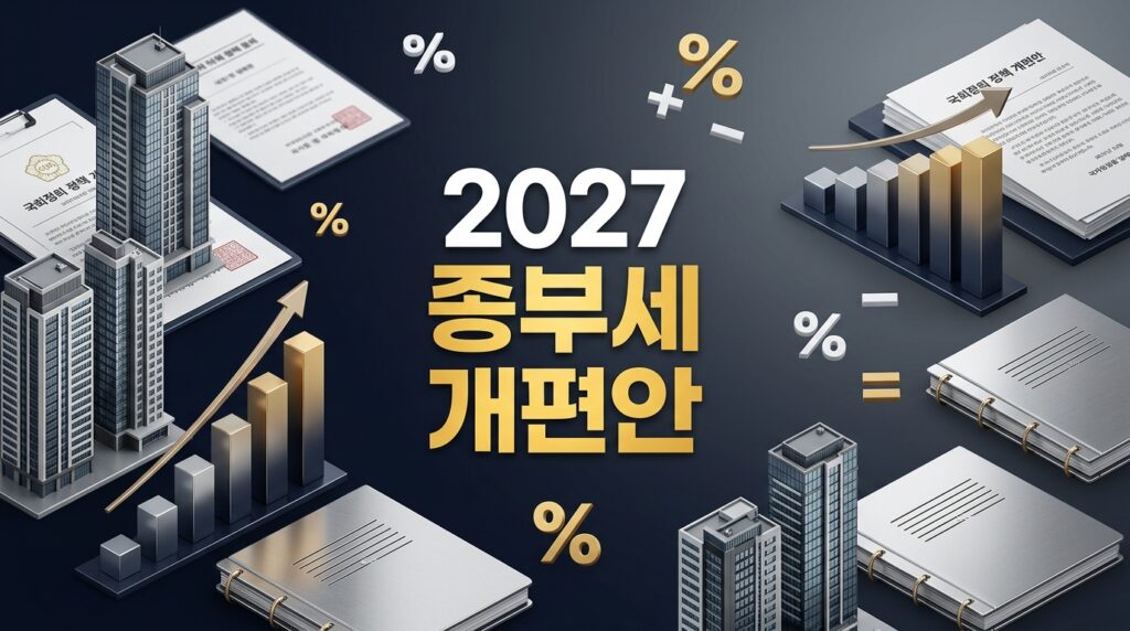 2027 종부세 개편안 핵심 요약: 실거주 1주택 14억 상향과 내 세금 인상분은?