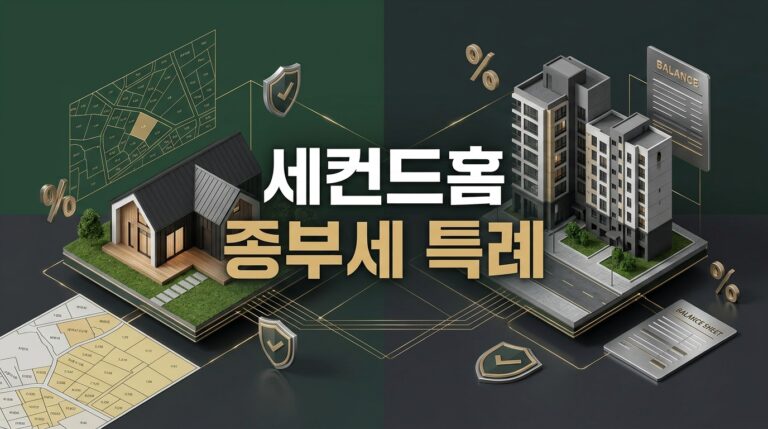 지방 세컨드홈 종부세 특례: 인구감소지역 주택 매수해도 1주택 유지하는 조건