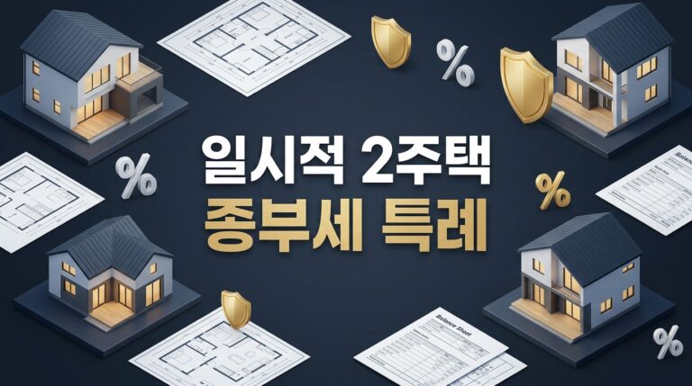 일시적 2주택 종부세 1주택 특례: 기존 주택 처분 기한과 1주택 혜택 유지법