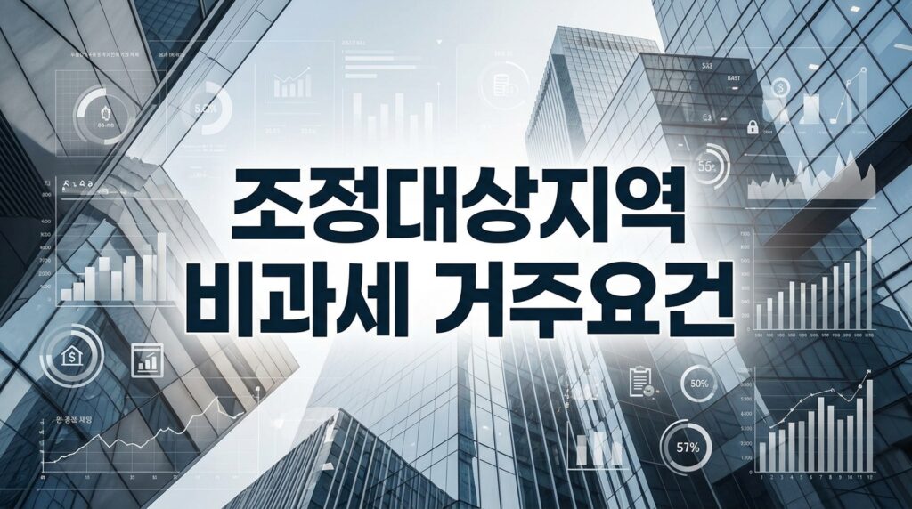 조정대상지역 1주택 비과세 2년 거주요건: '취득 당시' 기준과 거주 안 해도 되는 예외 총정리