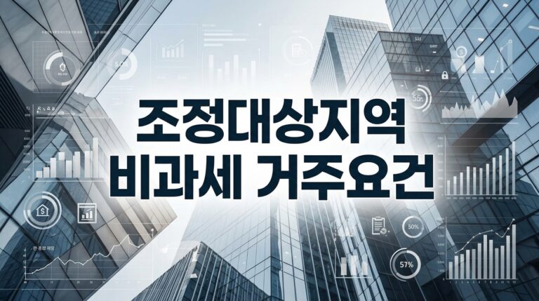 조정대상지역 1주택 비과세 2년 거주요건: '취득 당시' 기준과 거주 안 해도 되는 예외 총정리