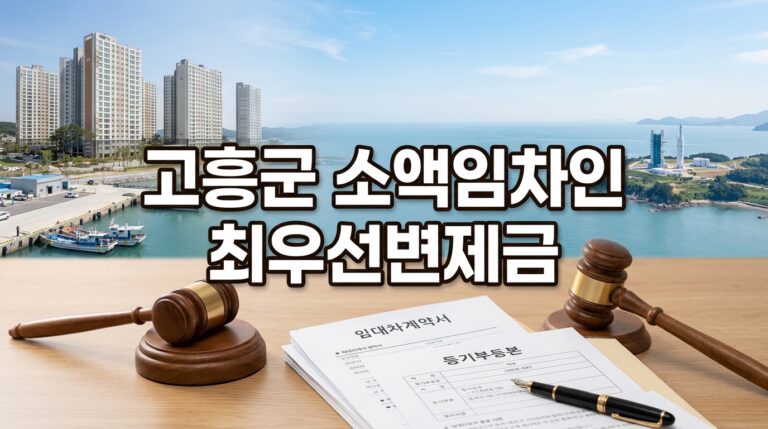 고흥군 주택 소액임차인 최우선변제금 보호 기준 총정리: 순천지원 경매 배당과 방공제 대출 완벽 대비