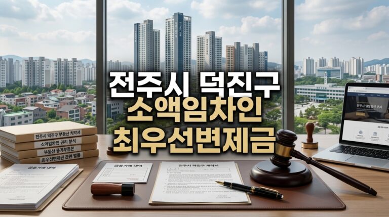 전주시 덕진구 소액임차인 최우선변제금 배당 요건과 전주지방법원 경매 입찰 및 방공제 대출 완전 정복
