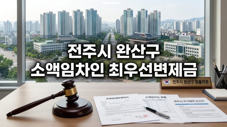 전주시 완산구 소액임차인 최우선변제금 배당 기준표와 전주지방법원 경매 권리분석 및 방공제 대출 실전 전략