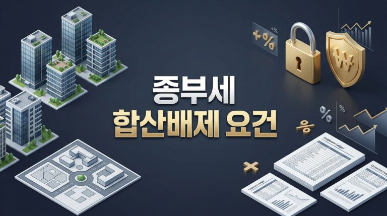종부세 합산배제 요건 총정리: 9월 정기 신청 놓쳤을 때 12월 자진신고 해결법