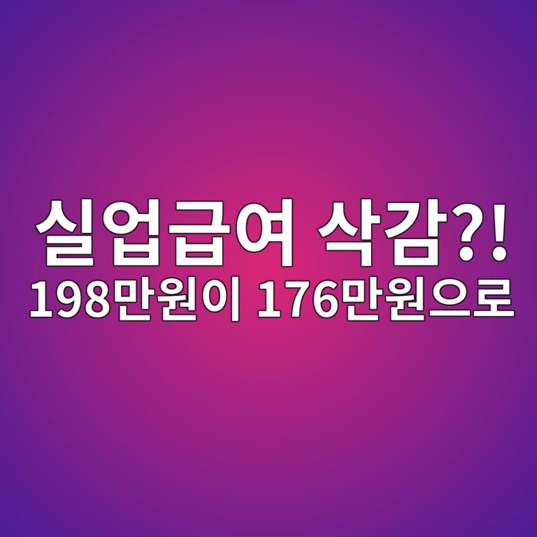 2027 내년 실업급여 월 198만→176만 원 삭감? 최저임금 역전 막는 개편안 핵심 총정리